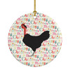 Naked Neck Chicken Christmas Ceramic Ornament product image at NuMercy