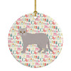 British Semi Longhair Cat Christmas Ceramic Ornament WDK2496 product image at NuMercy