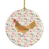 Frisian Friesian Chicken Christmas Ceramic Ornament product image at NuMercy