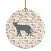 Raas Cat Christmas Ceramic Ornament WDK2612 product image at NuMercy