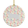Russian White Black #2 Cat Christmas Ceramic Ornament product image at NuMercy