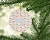 Russian White Black #2 Cat Christmas Ceramic Ornament product image at NuMercy 2