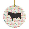 Black Angus Cow Christmas Ceramic Ornament product image at NuMercy