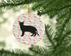 Russian White Black #1 Cat Christmas Ceramic Ornament product image at NuMercy 2