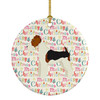 Fox Terrier Merry Christmas Ceramic Ornament product image at NuMercy