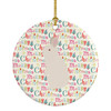 New Zealand White Rabbit Christmas Ceramic Ornament product image at NuMercy