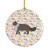 Persian Modern #2 Cat Christmas Ceramic Ornament product image at NuMercy
