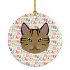 Scottish Straight Cat Christmas Ceramic Ornament WDK2376 product image at NuMercy