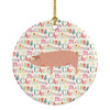 American Landrace Pig Christmas Ceramic Ornament product image at NuMercy