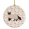 Colorpoint Persian Himalayan Cat Christmas Ceramic Ornament WDK2516 product image at NuMercy