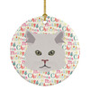 Persian Traditional Cat Christmas Ceramic Ornament product image at NuMercy
