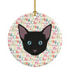 Russian White Black Cat Christmas Ceramic Ornament WDK2372 product image at NuMercy