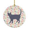 Korat #3 Cat Christmas Ceramic Ornament product image at NuMercy
