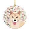 Shiba Inu Cream #1 Christmas Ceramic Ornament product image at NuMercy