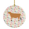Jersey Cow Christmas Ceramic Ornament product image at NuMercy