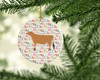 Jersey Cow Christmas Ceramic Ornament product image at NuMercy 2