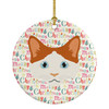 La Perm Cat Christmas Ceramic Ornament WDK2344 product image at NuMercy