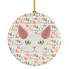 Devon Rex Cat Christmas Ceramic Ornament WDK2327 product image at NuMercy