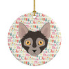 Lykoi Cat Christmas Ceramic Ornament product image at NuMercy