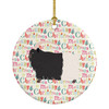 Welsh Black-Necked Goat Christmas Ceramic Ornament product image at NuMercy