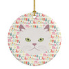 Asian Semi Longhaired Cat Christmas Ceramic Ornament WDK2302 product image at NuMercy
