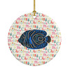Emperor Angelfish Christmas Ceramic Ornament product image at NuMercy
