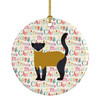 Yellow-Throated Marten Christmas Ceramic Ornament product image at NuMercy