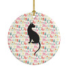 Pantherette Cat Christmas Ceramic Ornament WDK2441 product image at NuMercy