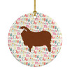 Merino Sheep Christmas Ceramic Ornament product image at NuMercy
