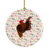 Malaysian Serama Chicken Christmas Ceramic Ornament product image at NuMercy