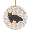 Black Persian Traditional Cat Christmas Ceramic Ornament WDK2603 product image at NuMercy