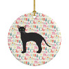 Black German Rex Cat Christmas Ceramic Ornament WDK2549 product image at NuMercy