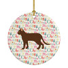 Suphalak Cat Christmas Ceramic Ornament WDK2649 product image at NuMercy