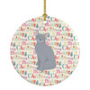 Russian Blue Cat Christmas Ceramic Ornament WDK2445 product image at NuMercy