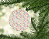 White Peacock Peafowl Christmas Ceramic Ornament product image at NuMercy 2