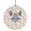 Ojos Azules Cat Christmas Ceramic Ornament WDK2356 product image at NuMercy