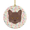 York Chocolate Cat Christmas Ceramic Ornament WDK2395 product image at NuMercy