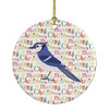 Jay Bird Christmas Ceramic Ornament product image at NuMercy
