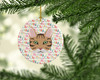 California Spangled Cat Christmas Ceramic Ornament WDK2315 product image at NuMercy 2