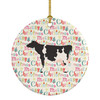 Holstein Cow Christmas Ceramic Ornament product image at NuMercy
