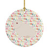 Hermelin Rabbit Christmas Ceramic Ornament product image at NuMercy