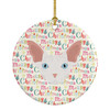 Sphynx Cat Christmas Ceramic Ornament WDK2387 product image at NuMercy