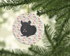 Charcoal Chinchilla Christmas Ceramic Ornament product image at NuMercy 2