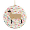 Hampshire Down Sheep Christmas Ceramic Ornament product image at NuMercy