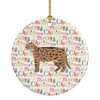 California Spangled #2 Cat Christmas Ceramic Ornament product image at NuMercy