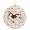 American Spotted Donkey Christmas Ceramic Ornament product image at NuMercy