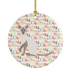 Siamese Modern Cat Christmas Ceramic Ornament WDK2449 product image at NuMercy