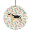 German Shepherd Merry Christmas Ceramic Ornament WDK2047 product image at NuMercy