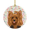 Yorkie Black and Gold #1 Christmas Ceramic Ornament product image at NuMercy