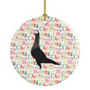 English Carrier Pigeon Christmas Ceramic Ornament product image at NuMercy